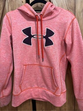 Under Armour Coral Pink Heather Hoodie with Black Logo